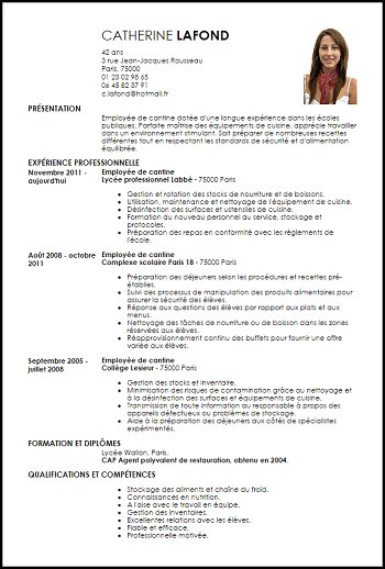 Exemple de cv employe polyvalent