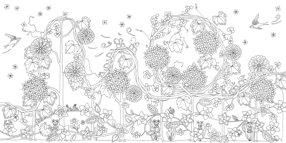 500円ではじめよう かわいい 楽しい ぬりえブック ひみつの森の遊園地 Amusement In Secret Forest クリハラマリ 著 新星出版社