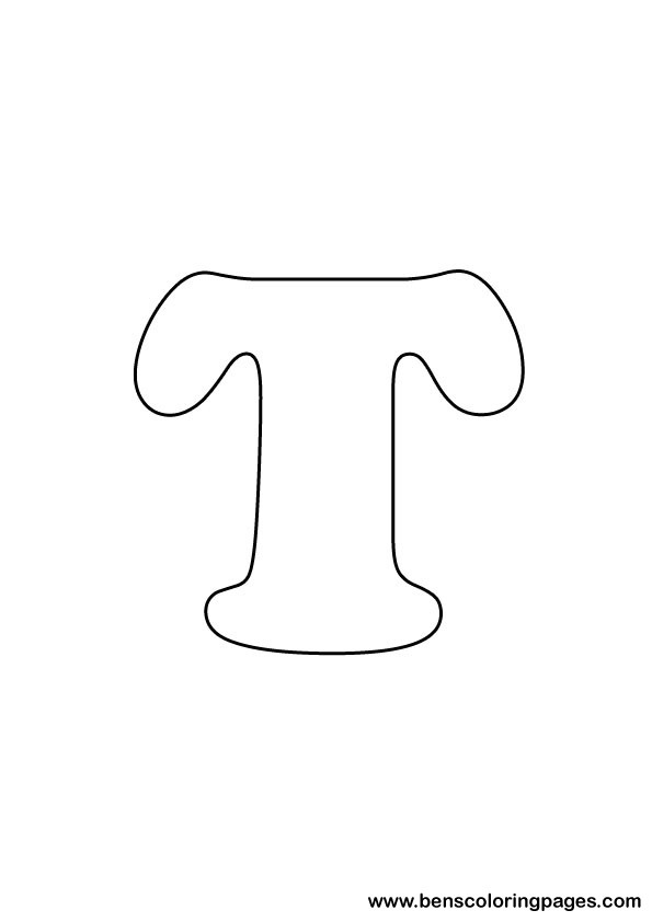 letter t drawing coloring T letter Free page letter t drawing coloring T letter Free page