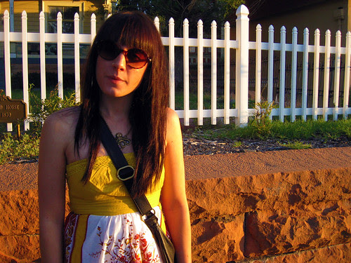 Amber, walking downtown Saturday night