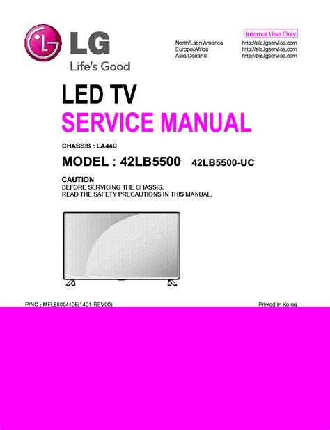 PDF Lg 42lb5500 42lb5500 Uc Led Tv Service Manual