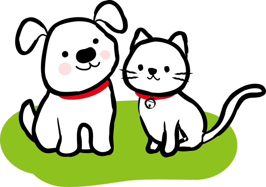 100 フリー 犬 ねこ イラスト