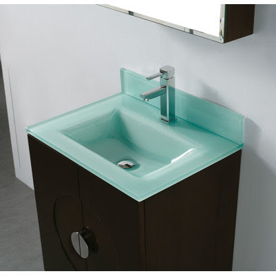 Madeli Tempered Glass Countertop Bathroom Sink - TS9-24-010-1-P ...