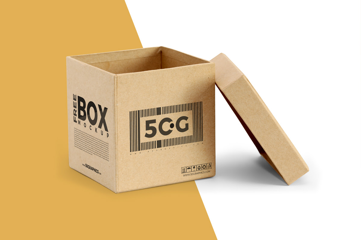 Download Free Open Lid Box Packaging Mockup | Dribbble Graphics