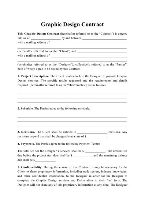 Graphic Design Contract Template Download Printable PDF