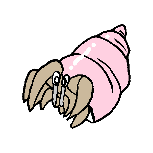 ヤドカリのイラスト かわいいフリー素材が無料のイラストレイン