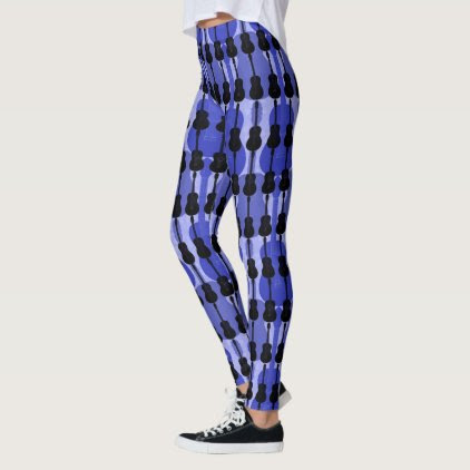 Blue And Black Guitar Leggings