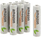Amazonベーシック 充電式ニッケル水素電池 単4形8個パック (最小容量750mAh、約1000回使用可能)
