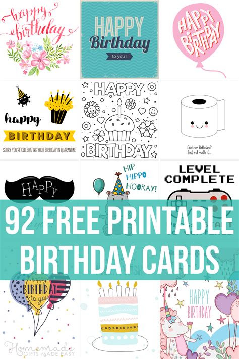 Birthdays are an annual event that is special to every person. 92 free printable birthday cards for him her kids and adults print