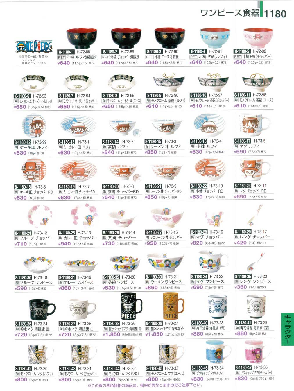 ワンピース 海賊旗 寿司湯呑 青 上136 商品番号8 1180 40