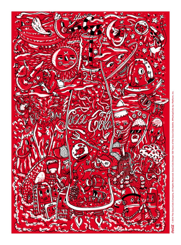 Artistas homenajean los 100 años de la botella de Coca-Cola