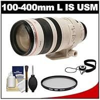 Canon EF 100-400mm f/4.5-5.6 L IS USM Telephoto Zoom Lens + Hoya UV Filter + Kit for EOS 60D, 7D, 5D Mark II III, Rebel T3, T3i, T4i, T5i, SL1 Digital SLR Cameras