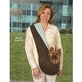 East Side Collection Polyester Reversible Sling Pet Carrier, Brown/Pink