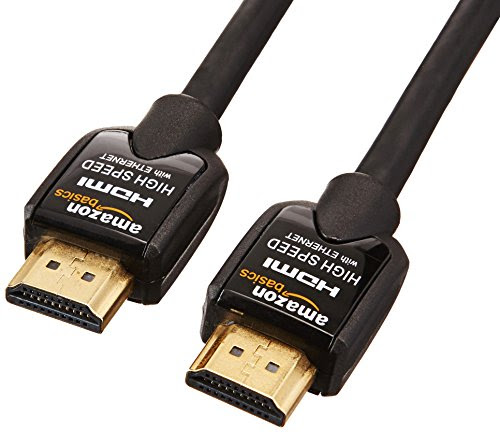 AmazonBasics - Cable HDMI de alta velocidad (con Ethernet, 3D y canal de retorno de audio) - 2m