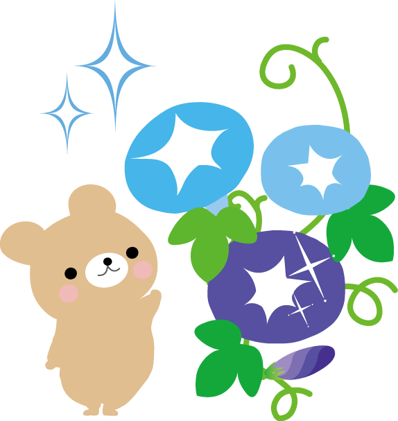 あさがお 朝顔 イラスト 無料イラスト フリー素材