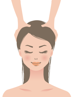 ヘッドスパの無料イラスト 素材屋花子