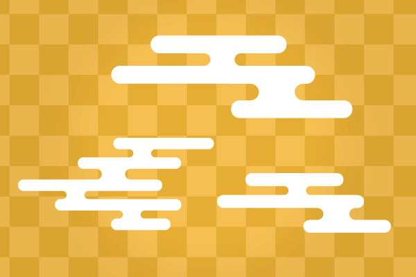 子供向けぬりえ ユニーク和風 雲 素材 フリー