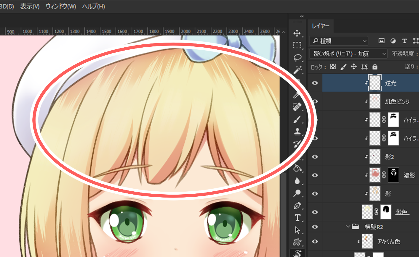 Live2d クリスタのレイヤー効果 加算 発光 を使うとphotoshop側で 覆い焼き リニア 加算 になって色味が変わってしまうのでそれを直す Photoshopスクリプト Yataya00