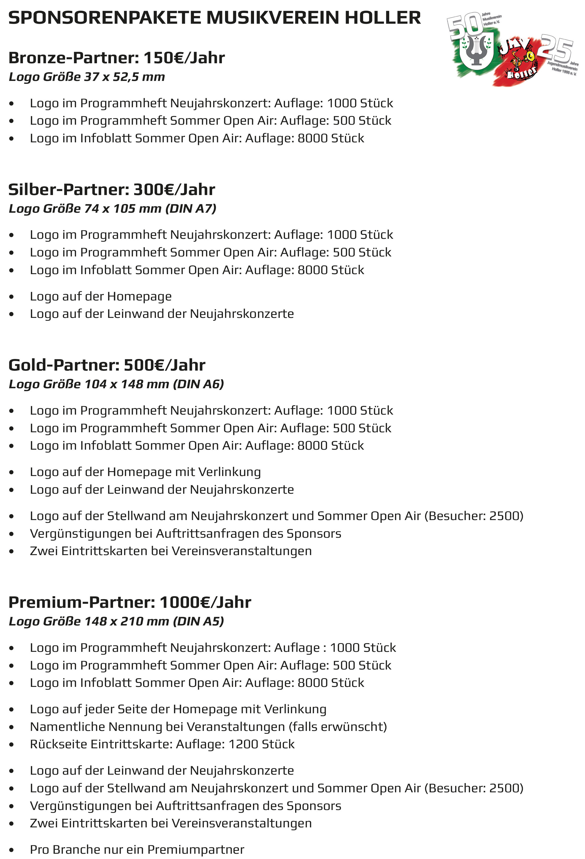 Anfrage Sponsoring Vorlage