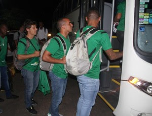 Coritiba desembarque ônibus Sousa/Paraíba (Foto: Divulgação / site oficial do Coritiba)