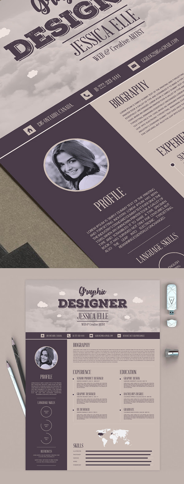 23 Free Creative Resume Templates with Cover Letter ...