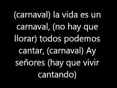 La vida es un Carnaval- Celia Cruz (letra) - YouTube