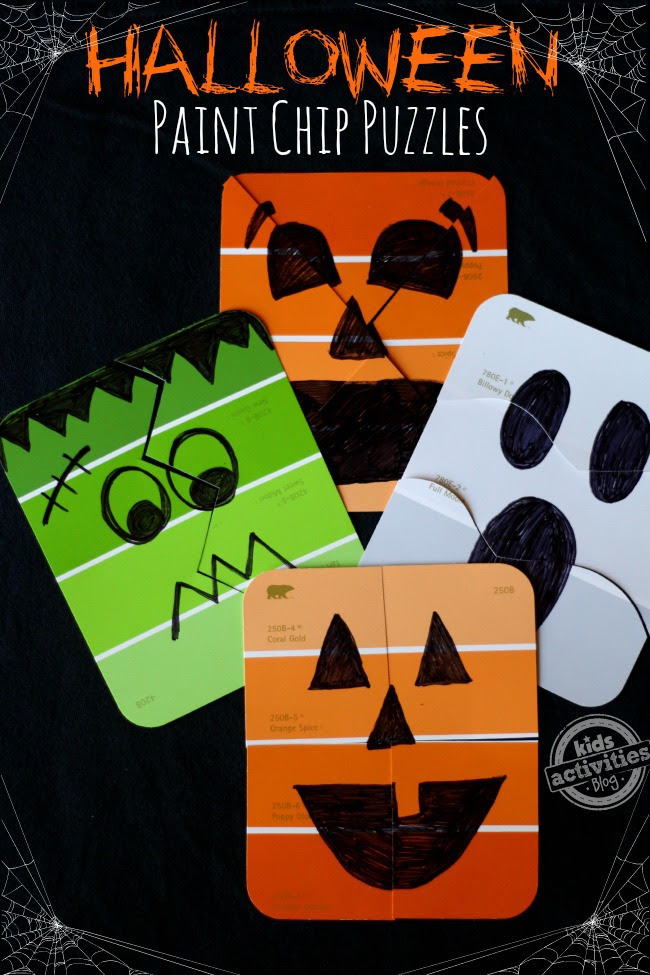 simple halloween games with paint chips
