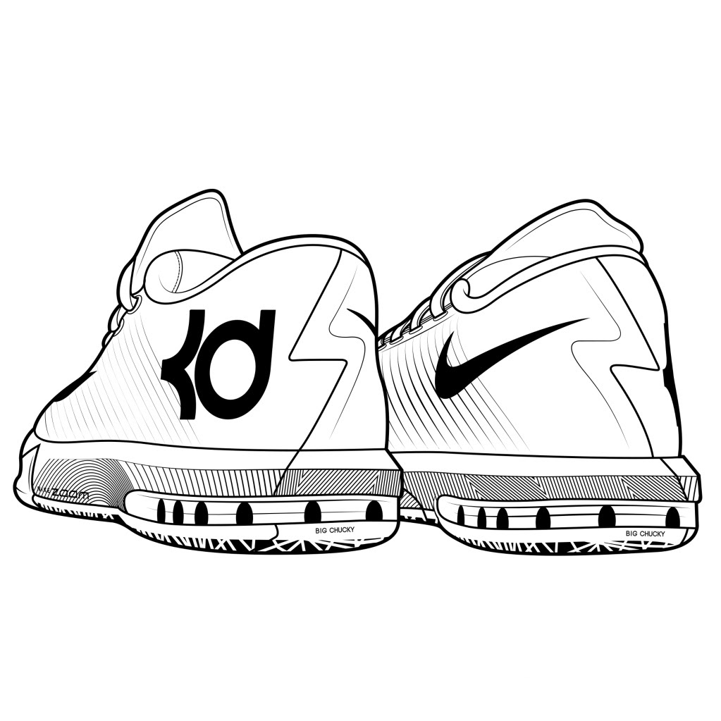 Download Basketball shoe coloring pages download and print for free