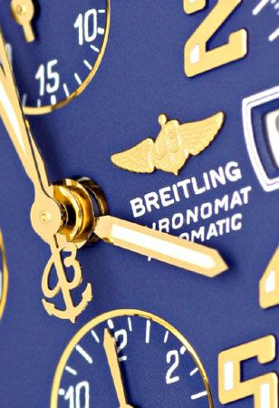 Originalfoto BREITLING GOLD-LÜNETTE WINDRIDER CHRONOMAT PILOT