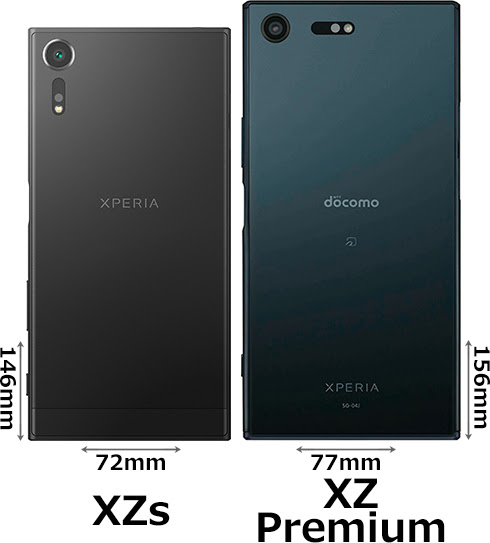Xperia Xzs と Xperia Xz Premium の違い フォトスク