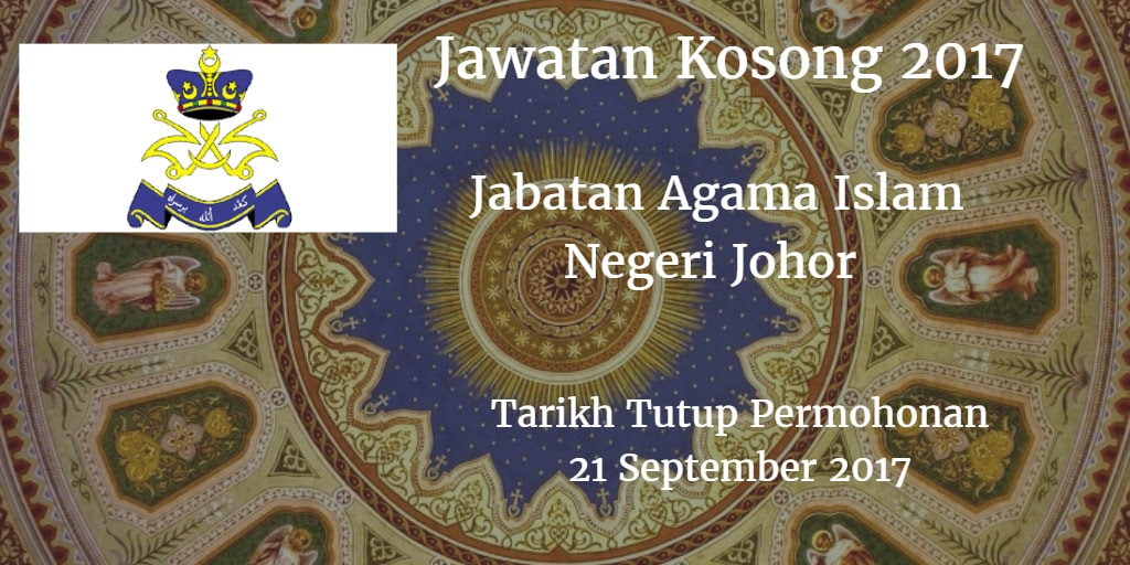 Jawatan Kosong JAINJ 21 September 2017