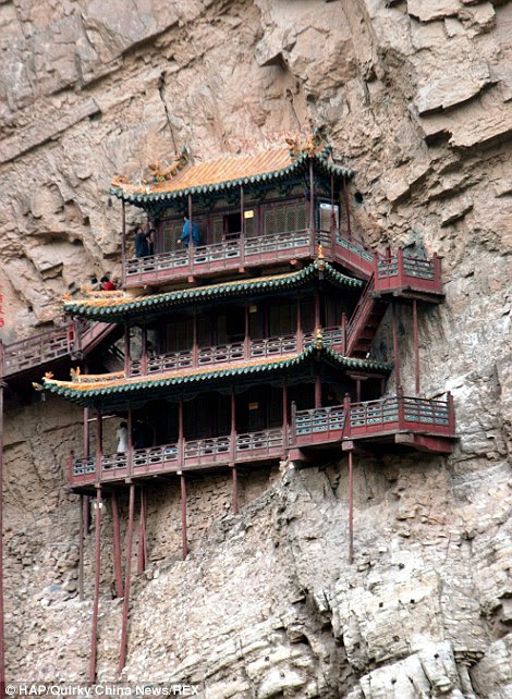 Easy access: The temple's 40 rooms are connected by an impressive series of walkways and bridges