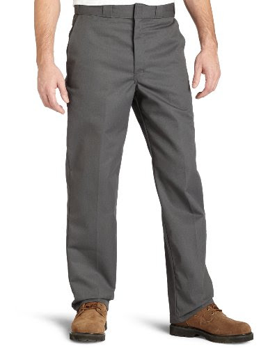 Dickies Men's Flat Front Multi Use Pocket Work Pant, Charcoal, 34x32