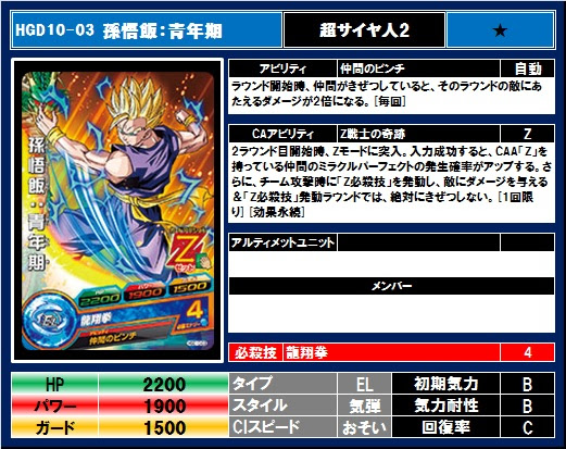全カードリスト Caアビリティ順