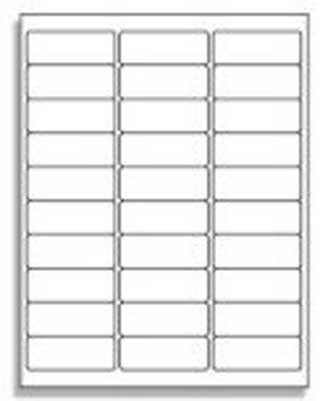 30 UP Address Labels - 5160 Compatible - 30 Labels per ...