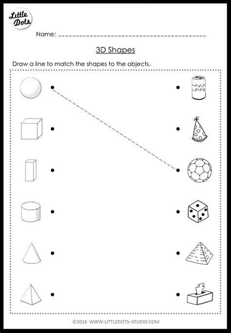  kindergarten math 3d shapes worksheets and activities