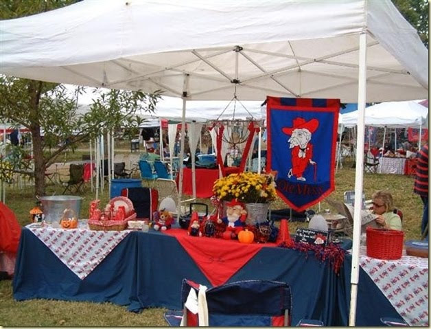 Ole Miss tailgate decor. This is how we do it down South!