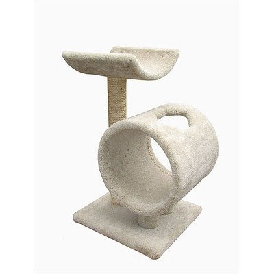 See Tunnel and Cradle Sisal Scratching Post Parts Color: Light Grey, Poles Color: Light Grey