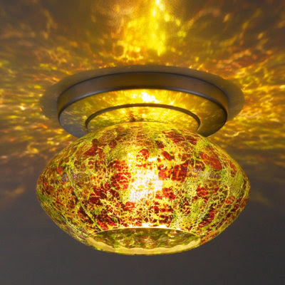 Pandora 1 Light Ceiling Mount Finish: Bronze, Shade Color: Opaline Glass