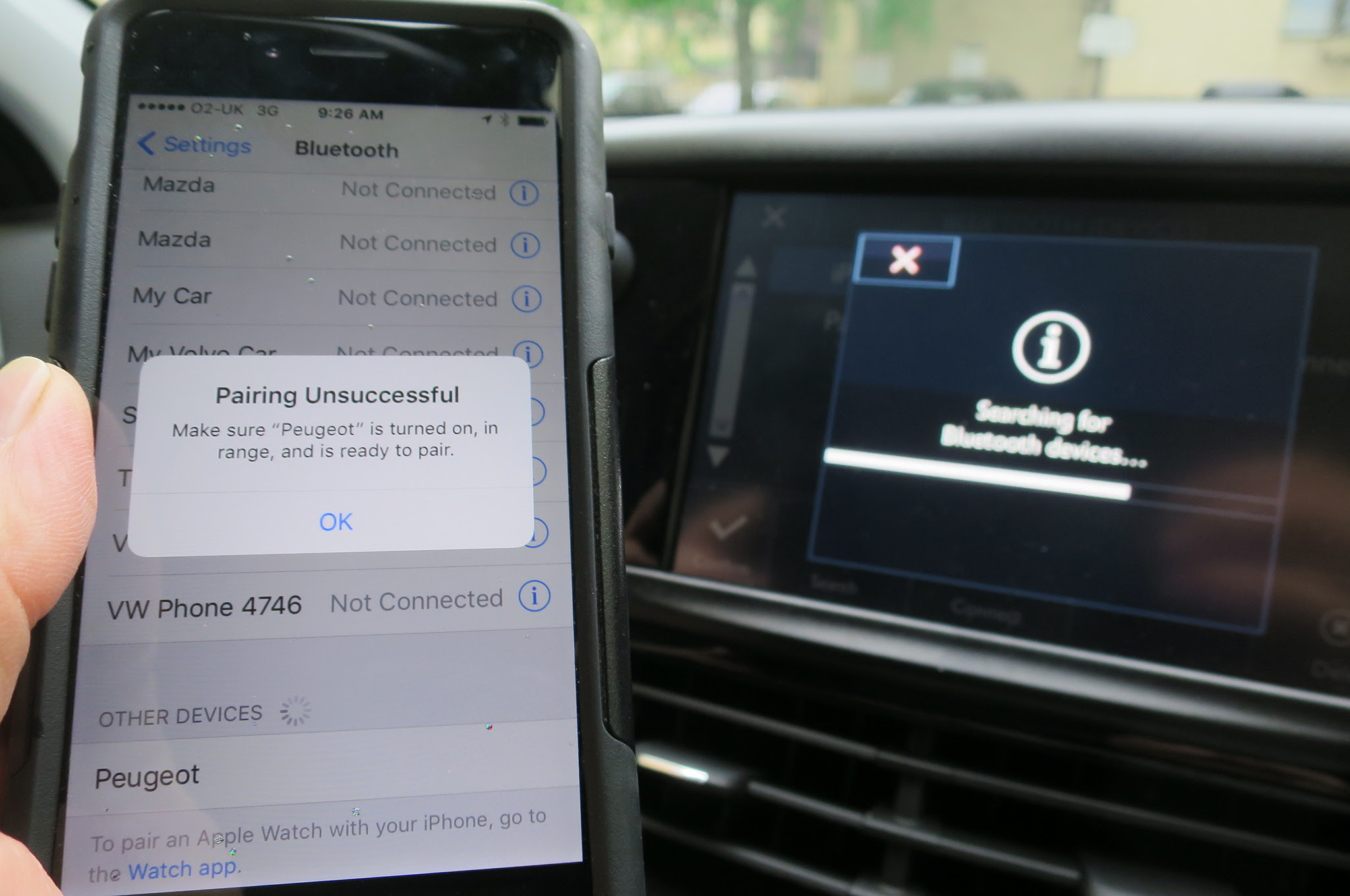 2016 Peugeot 2008 Bluetooth pairing