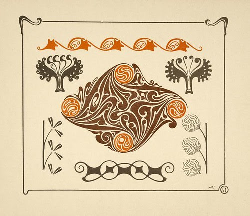 Abstract design based on leaves and organic shapes