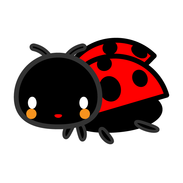かわいいてんとう虫の無料イラスト 商用フリー オイデ43