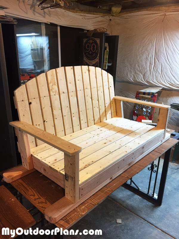 DIY Wood Glider Swing MyOutdoorPlans Free Woodworking 