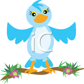 trees and flowers clipart. Bird Clipart