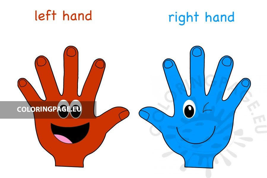 Download Left and Right Hands printable - Coloring Page