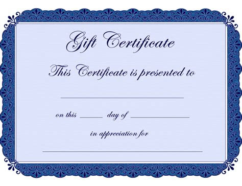 Free printable gift certificate templates you can edit online and print. blank printable certificates clipart best