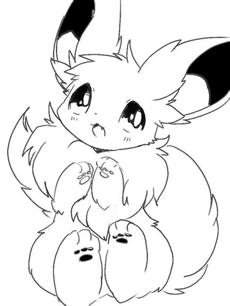 eevee  atwhitelate pokemon coloring cute fantasy creatures