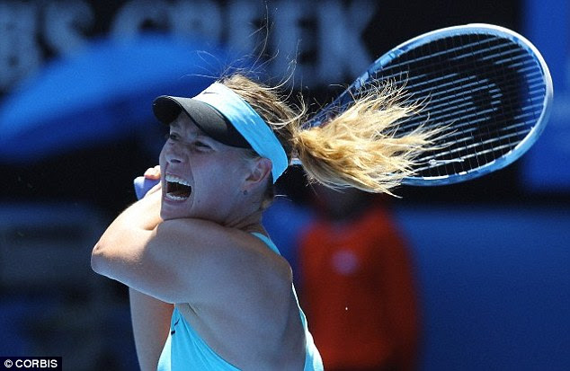 Tennis stars such as Maria Sharapova (pictured) who grunt during matches could be giving themselves an advantage - and not just because it¿s distracting