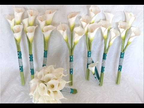 Video Tiffany Blue Calla Lily Wedding Bouquet