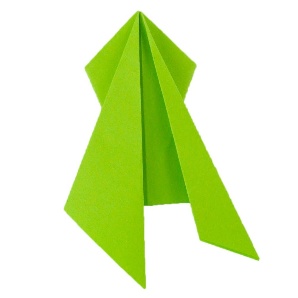 Hüpfenden Origami Frosch Falten Anleitung Papierfrosch